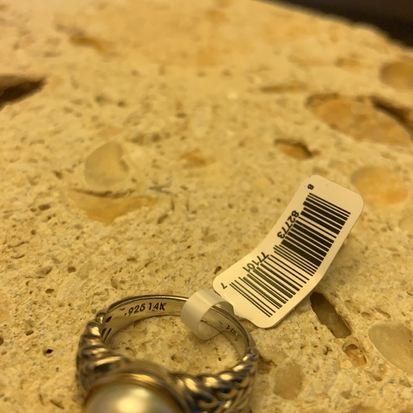 Cultured Pearl Set In Sterling Silver & 14k Gold
